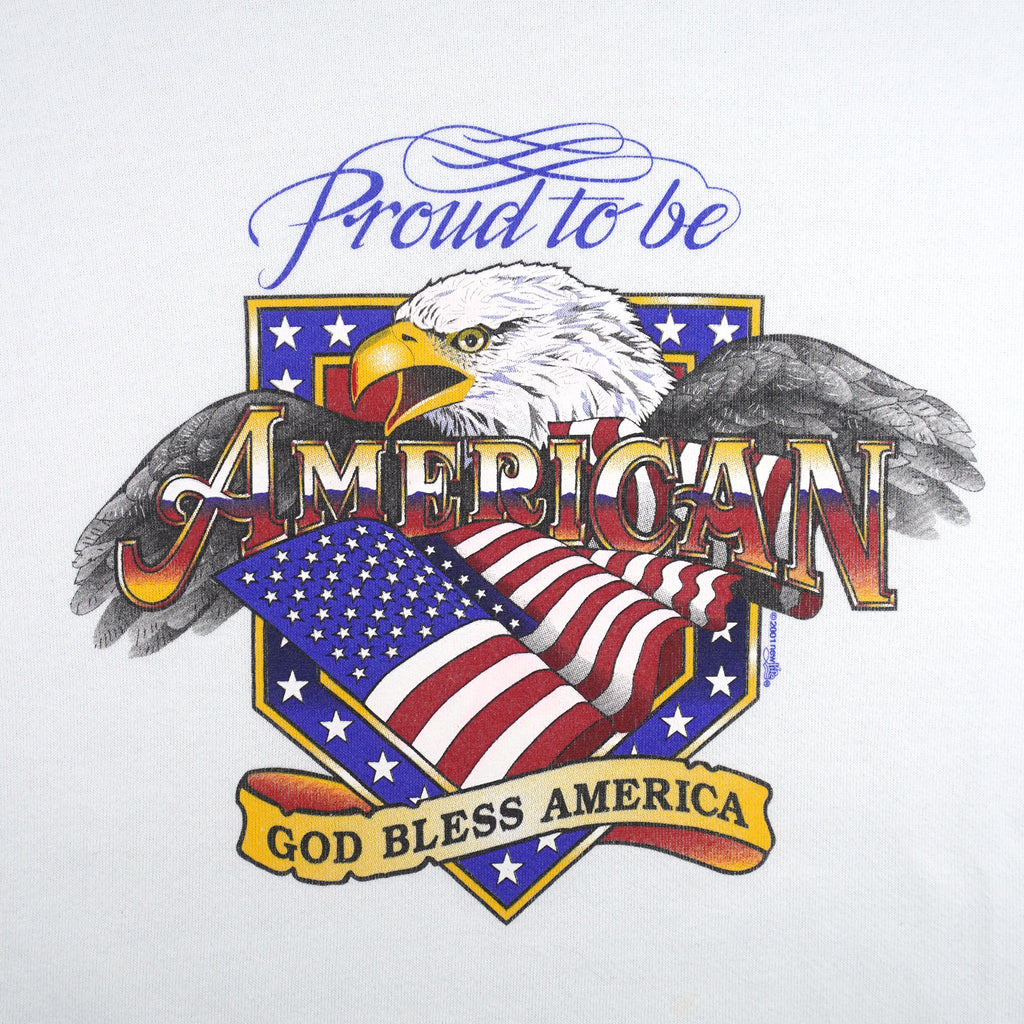 Vintage (Lee) - Proud to Be American Crew Neck Sweatshirt 1990s Large Vintage Retro