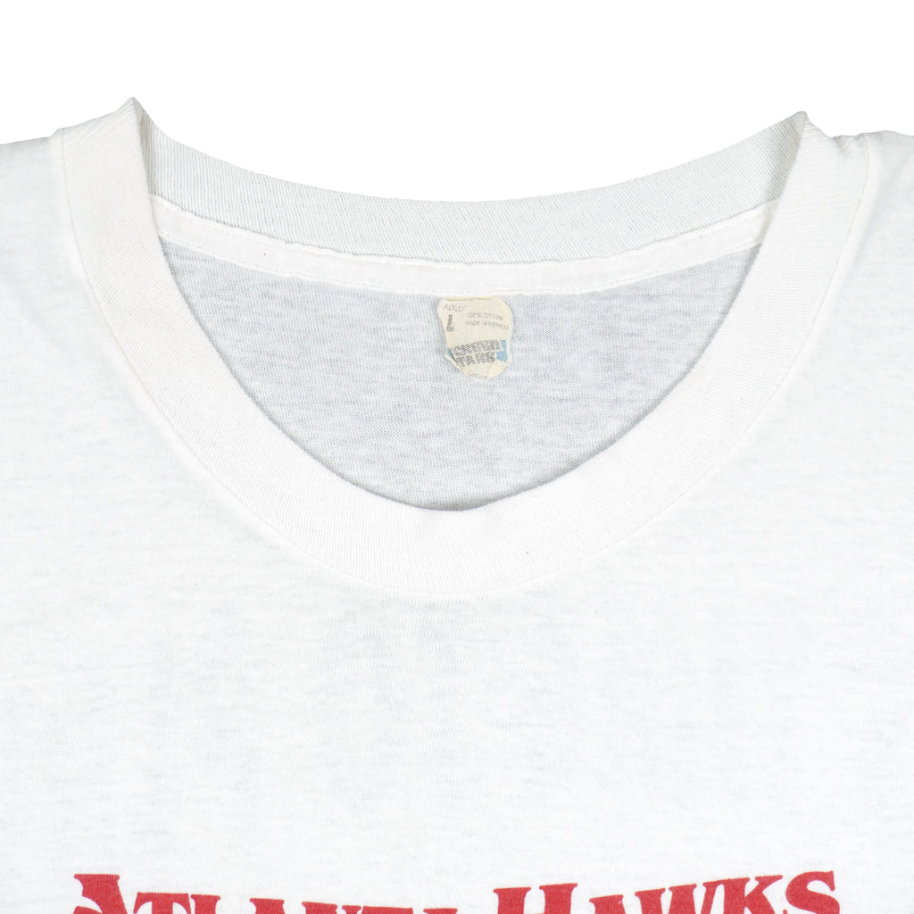 NBA (Screen Stars) - Atlanta Hawks Big Logo T-Shirt 1994 Large Vintage Retro Basketball