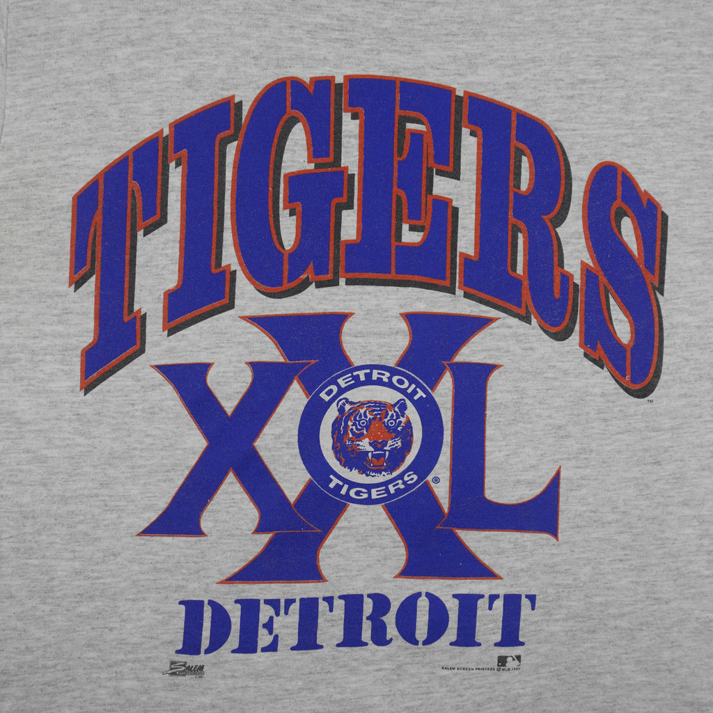 MLB (Salem) - Detroit Tigers XXL Single Stitch T-Shirt 1991 Medium Vintage Retro Baseball