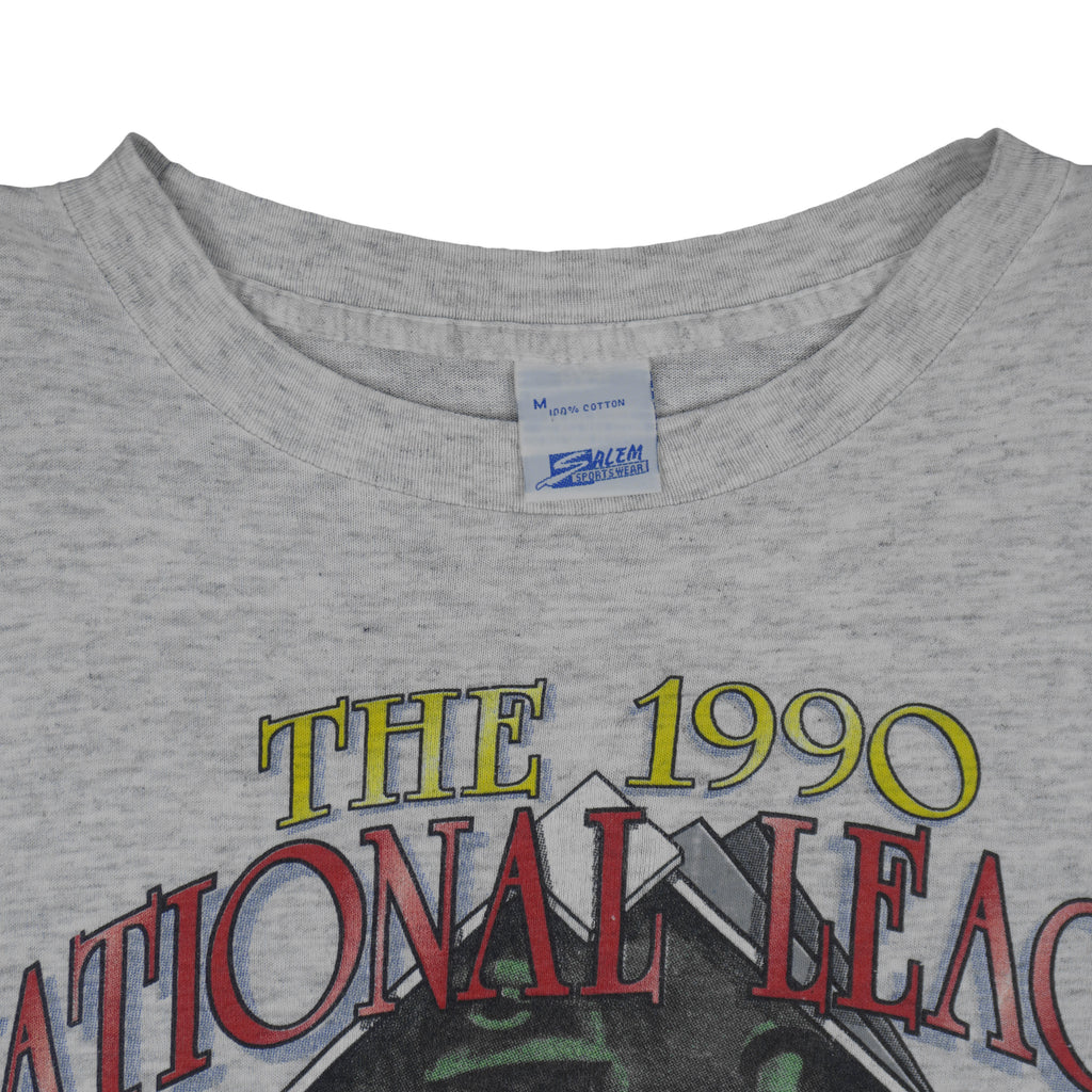 MLB (Salem) - Cincinnati Reds Pennant Champions T-Shirt 1990 Medium Vintage Retro Baseball