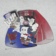 NHL (Bulletin Athletic) - Montreal Canadiens Cartoon Locker Room T-Shirt 1990s Large Vintage Retro Hockey