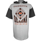 NCAA - Oklahoma State Cowboys Hooded T-Shirt 1990s Large Vintage Retro