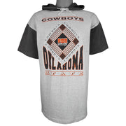 NCAA - Oklahoma State Cowboys Hooded T-Shirt 1990s Large Vintage Retro