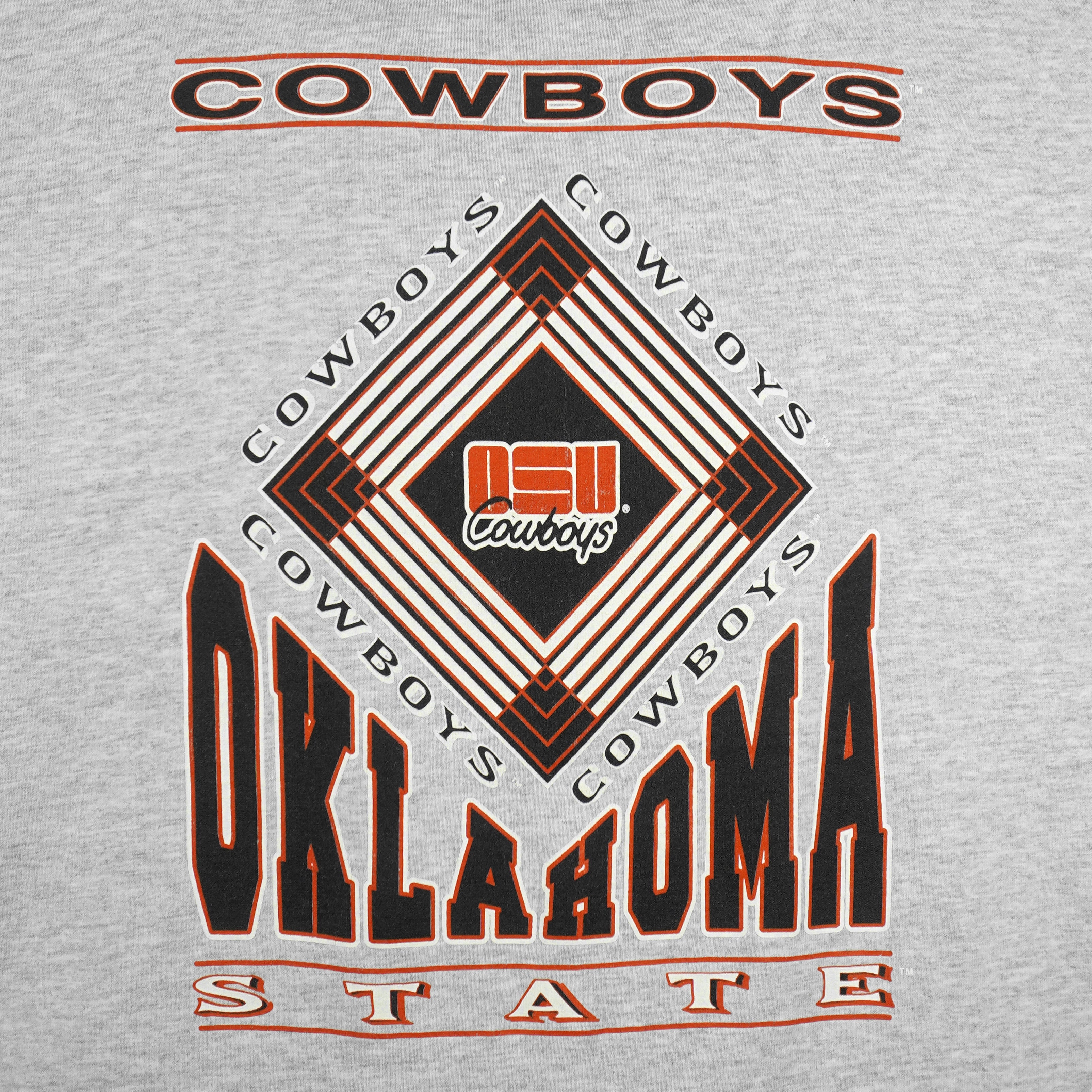 NCAA - Oklahoma State Cowboys Hooded T-Shirt 1990s Large Vintage Retro