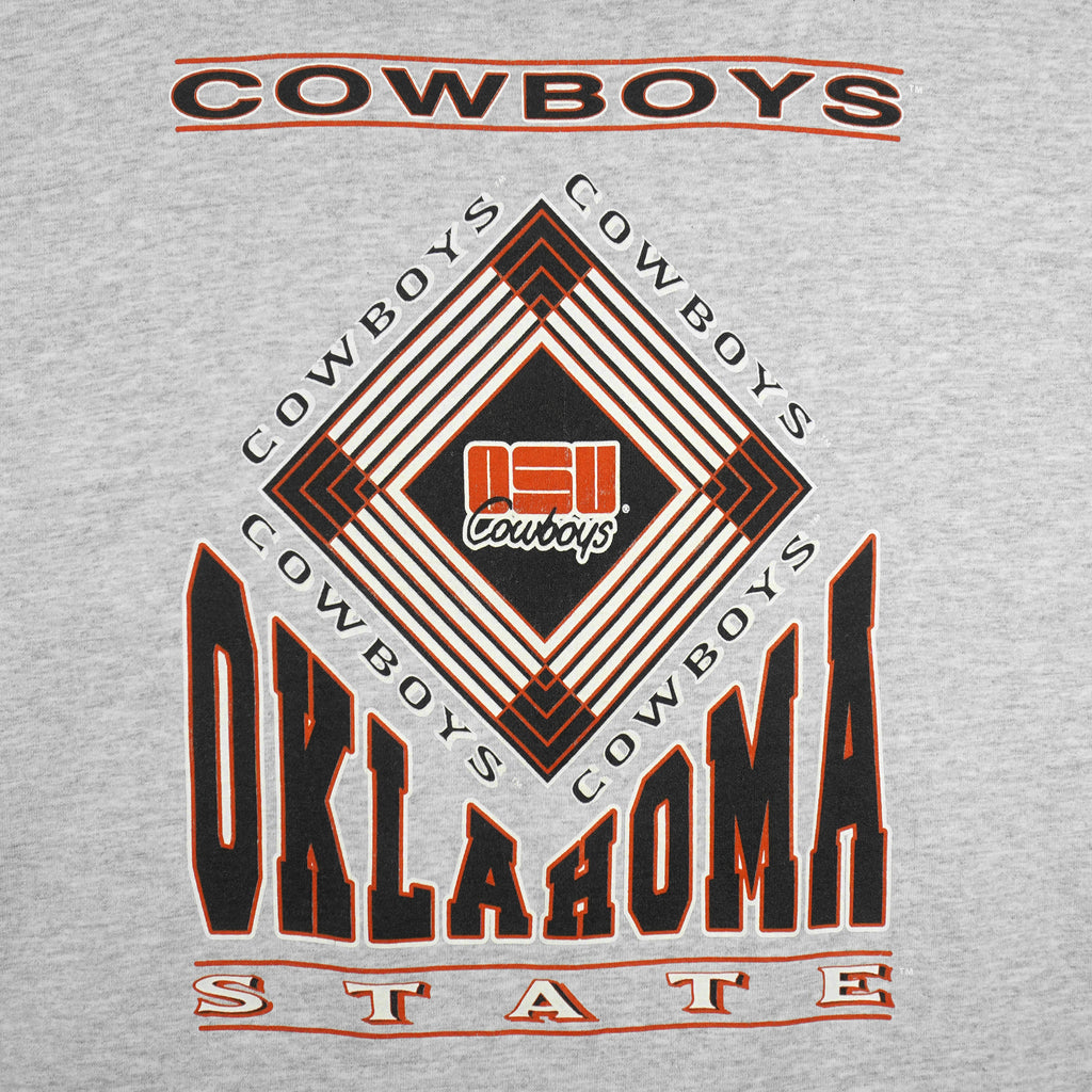 NCAA - Oklahoma State Cowboys Hooded T-Shirt 1990s Large Vintage Retro