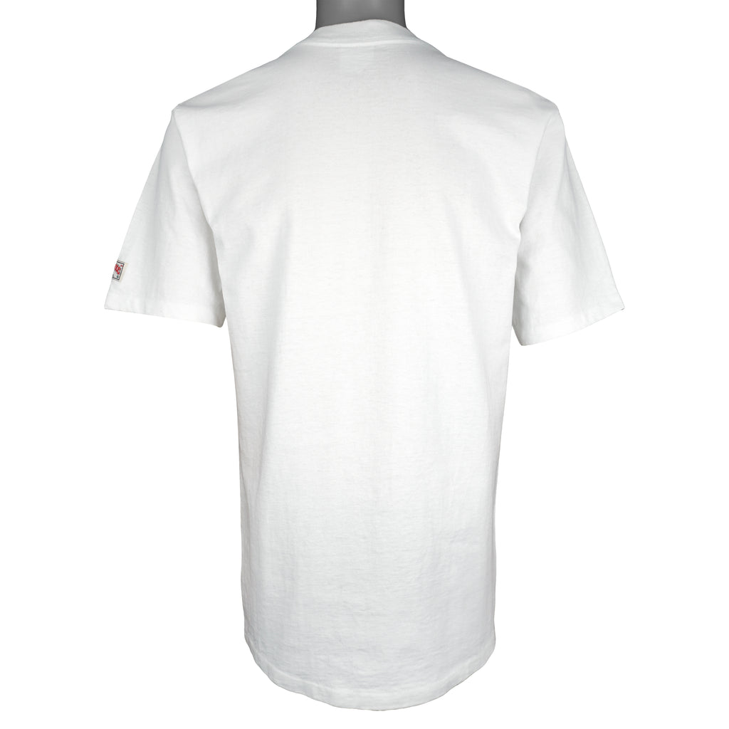 MLB (Nutmeg) - New York Yankees Single Stitch T-Shirt 1990s Large Vintage Retro Baseball