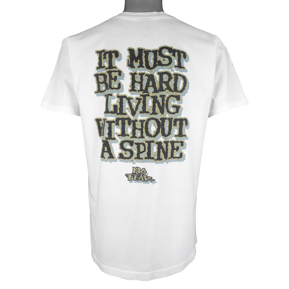 Vintage (No Fear) - It Must Be Hard Living Without A Spine T-Shirt 1990s Medium Vintage Retro