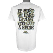 Vintage (No Fear) - It Must Be Hard Living Without A Spine T-Shirt 1990s Medium Vintage Retro