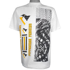 NHL (Mendez) - Pittsburgh Penguins Single Stitch T-Shirt 1993 Large Vintage Retro Hockey