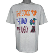 NCAA (Calcru) - The Good, The Bad, The Ugly College Rivalry T-Shirt 1990s Large Vintage Retro