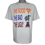 NCAA (Calcru) - The Good, The Bad, The Ugly Colleges Rivalry T-Shirt 1990s Large