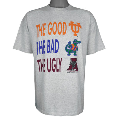 NCAA (Calcru) - The Good, The Bad, The Ugly Colleges Rivalry T-Shirt 1990s Large