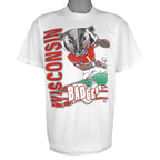 NCAA (Screen Stars Best) - Wisconsin Badgers Spell-Out T-Shirt 1990s X-Large Vintage Retro