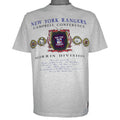 NHL (Nutmeg) - New York Rangers Norris Division T-Shirt 1990s Large Vintage Retro Hockey