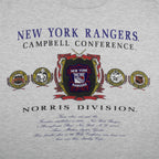 NHL (Nutmeg) - New York Rangers Norris Division T-Shirt 1990s Large Vintage Retro Hockey
