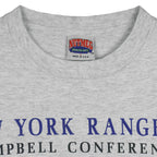 NHL (Nutmeg) - New York Rangers Norris Division T-Shirt 1990s Large Vintage Retro Hockey