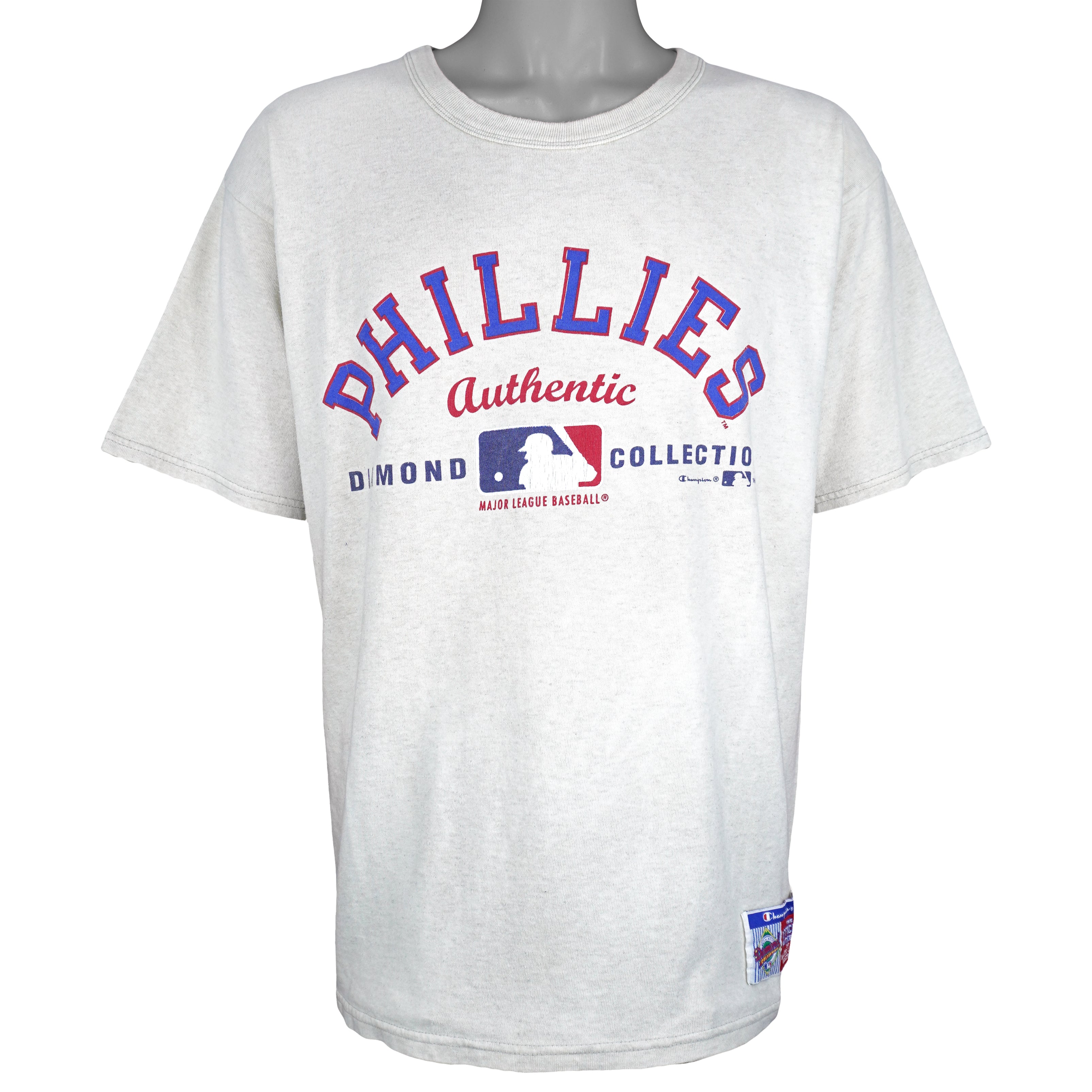 Champion (MLB) - Philadelphia Phillies Diamond Collection T-Shirt 1996 Large Vintage Retro Baseball