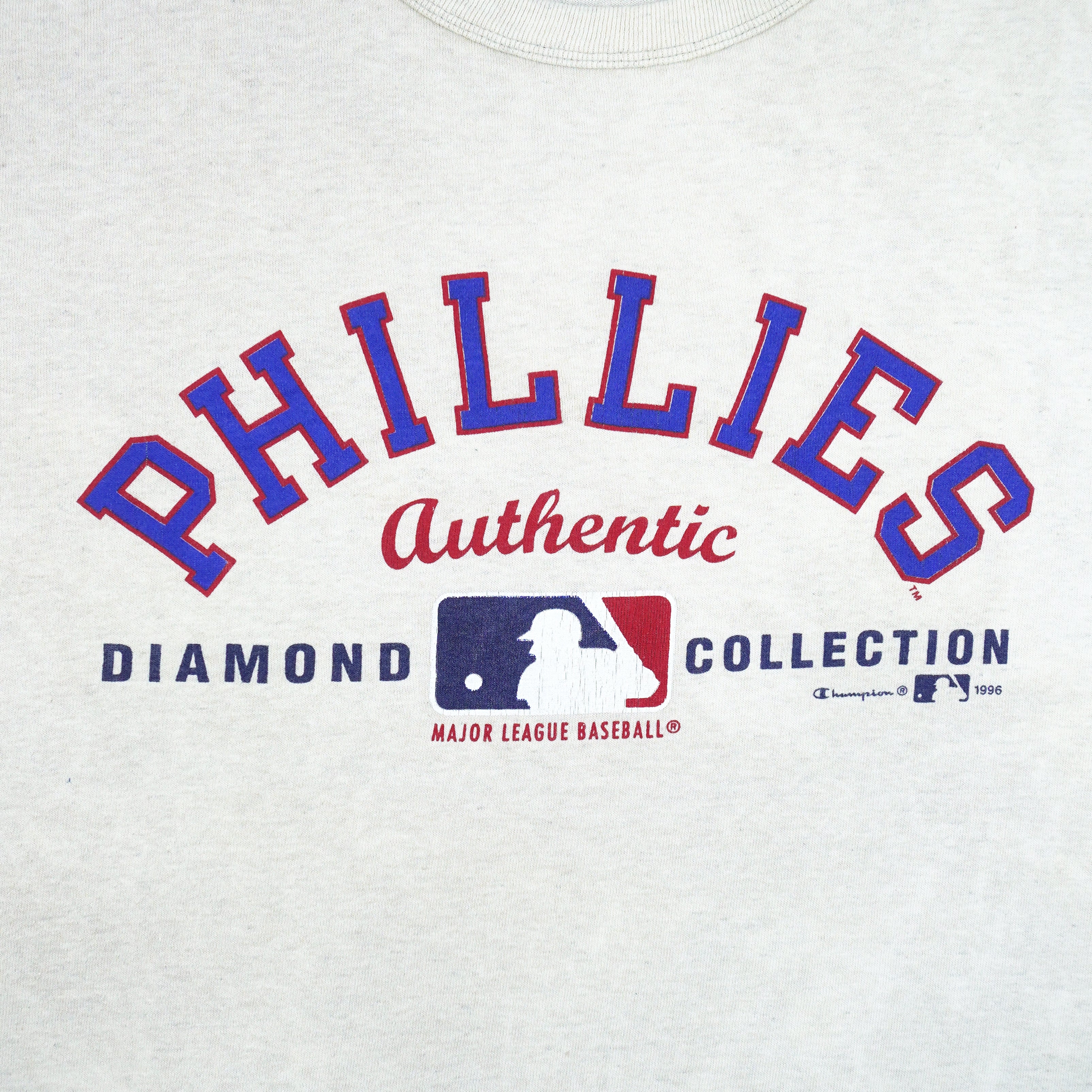 Champion (MLB) - Philadelphia Phillies Diamond Collection T-Shirt 1996 Large Vintage Retro Baseball