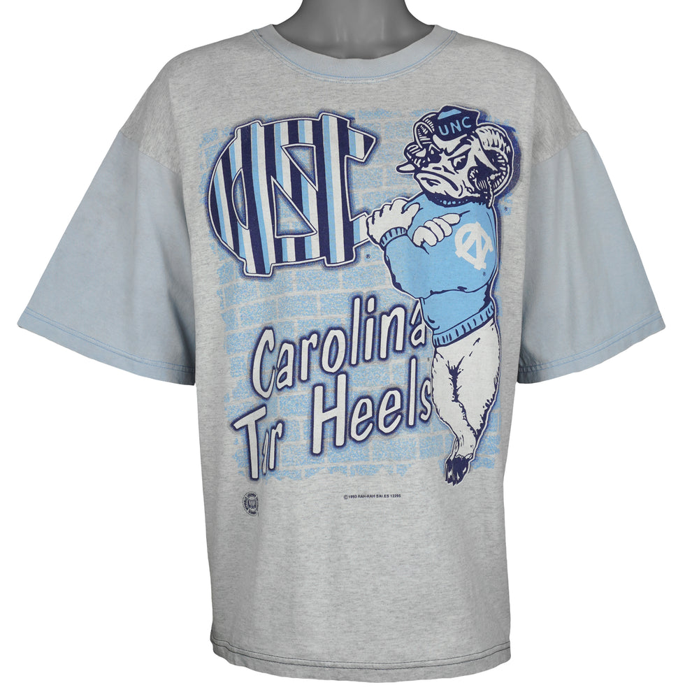 NCAA - Grey & Blue North Carolina Tar Heels T-Shirt 1993 X-Large Vintage Retro
