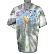 NFL (Jerzees) - Super Bowl Patriots Vs Eagles Matchups Tie Dye T-Shirt 2005 X-Large Vintage Retro Football