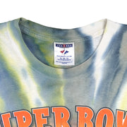 NFL (Jerzees) - Super Bowl Patriots Vs Eagles Matchups Tie Dye T-Shirt 2005 X-Large Vintage Retro Football