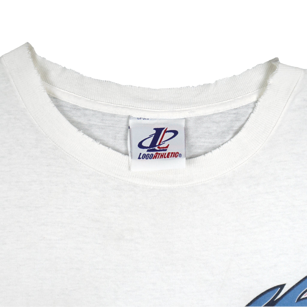 NBA (Logo Athletic) - Houston Rockets Single Stitch T-Shirt 1995 Large Vintage Retro Basketball