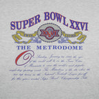 NFL (Nutmeg) - Super Bowl XXVI, The Metrodome Twin Cities T-Shirt 1992 X-Large Vintage Retro Football