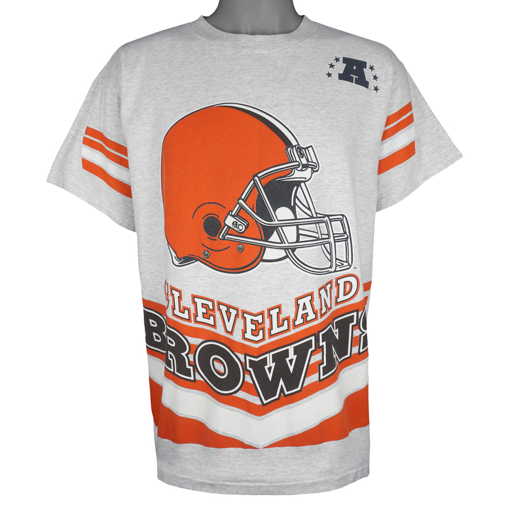 NFL (Salem) - Cleveland Browns Helmet T-Shirt 1995 Large Vintage Retro Football