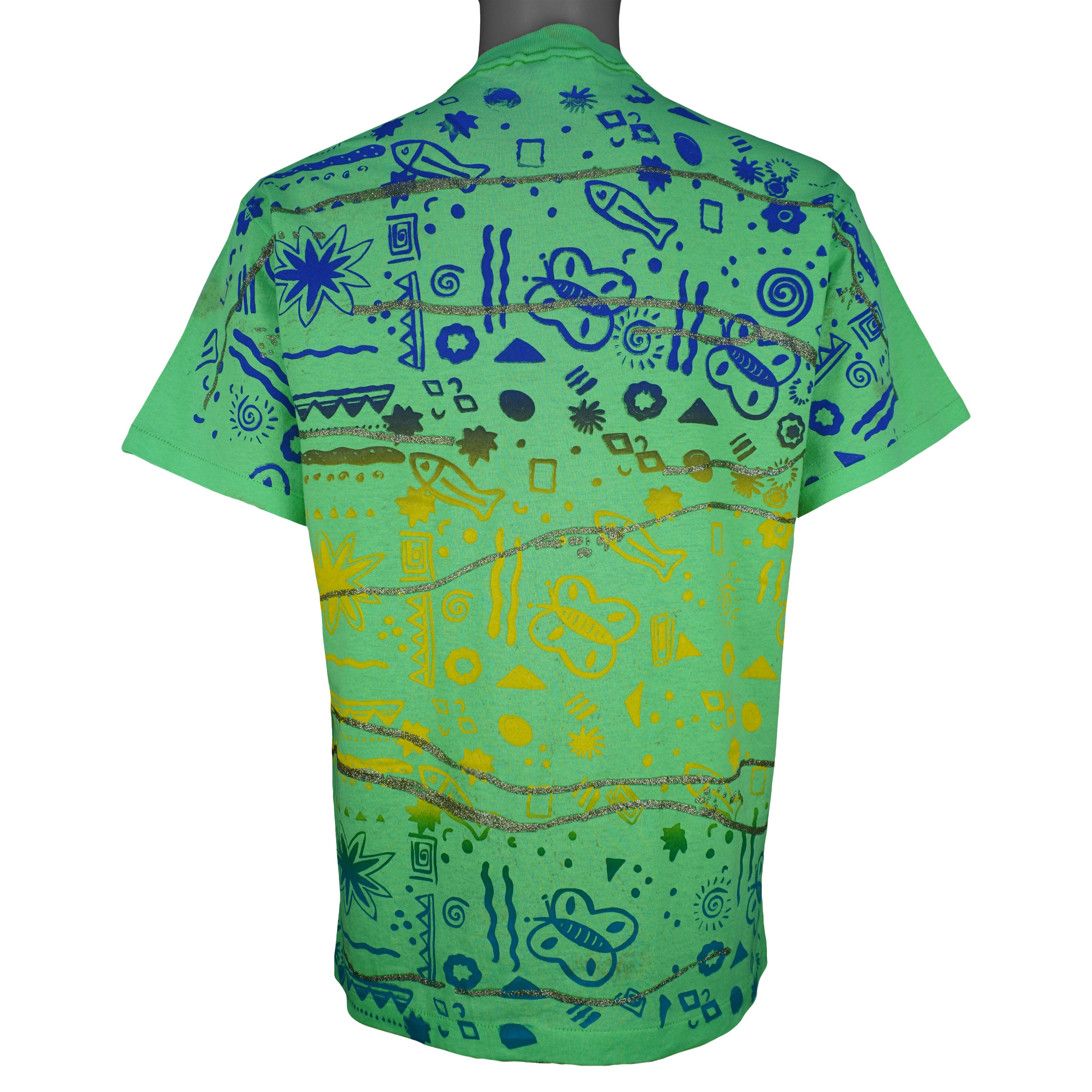 Vintage (Selec-T) - Abstract Graphic All Over Print T-Shirt 1990s X-Large Vintage Retro