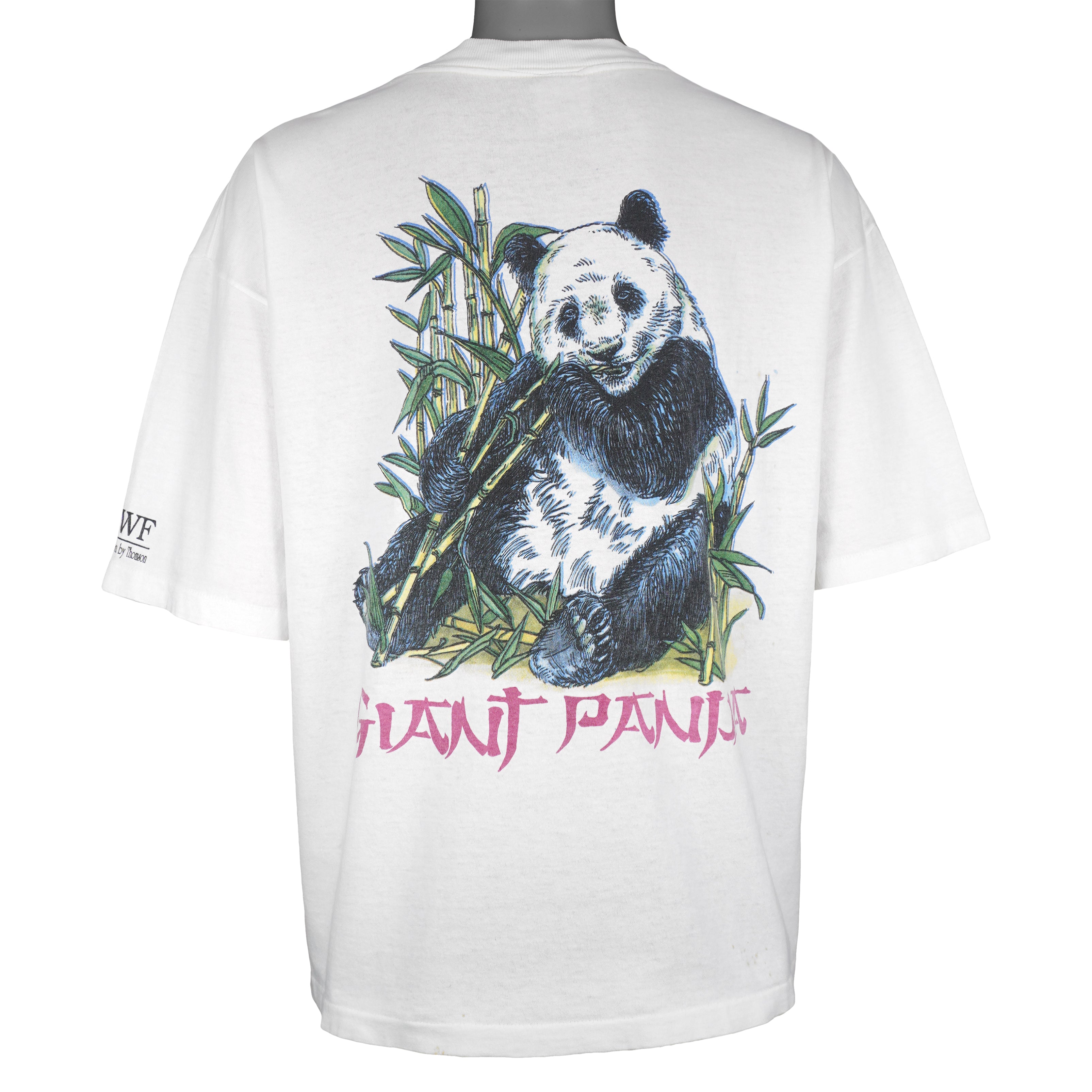 Vintage (WWP) - Giant Panda Animal Print T-Shirt 1990s Large Vintage Retro