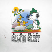 Vintage (Velva Sheen) - Snoopy Calvin Crest Camp T-Shirt 1990s XX-Large Vintage Retro