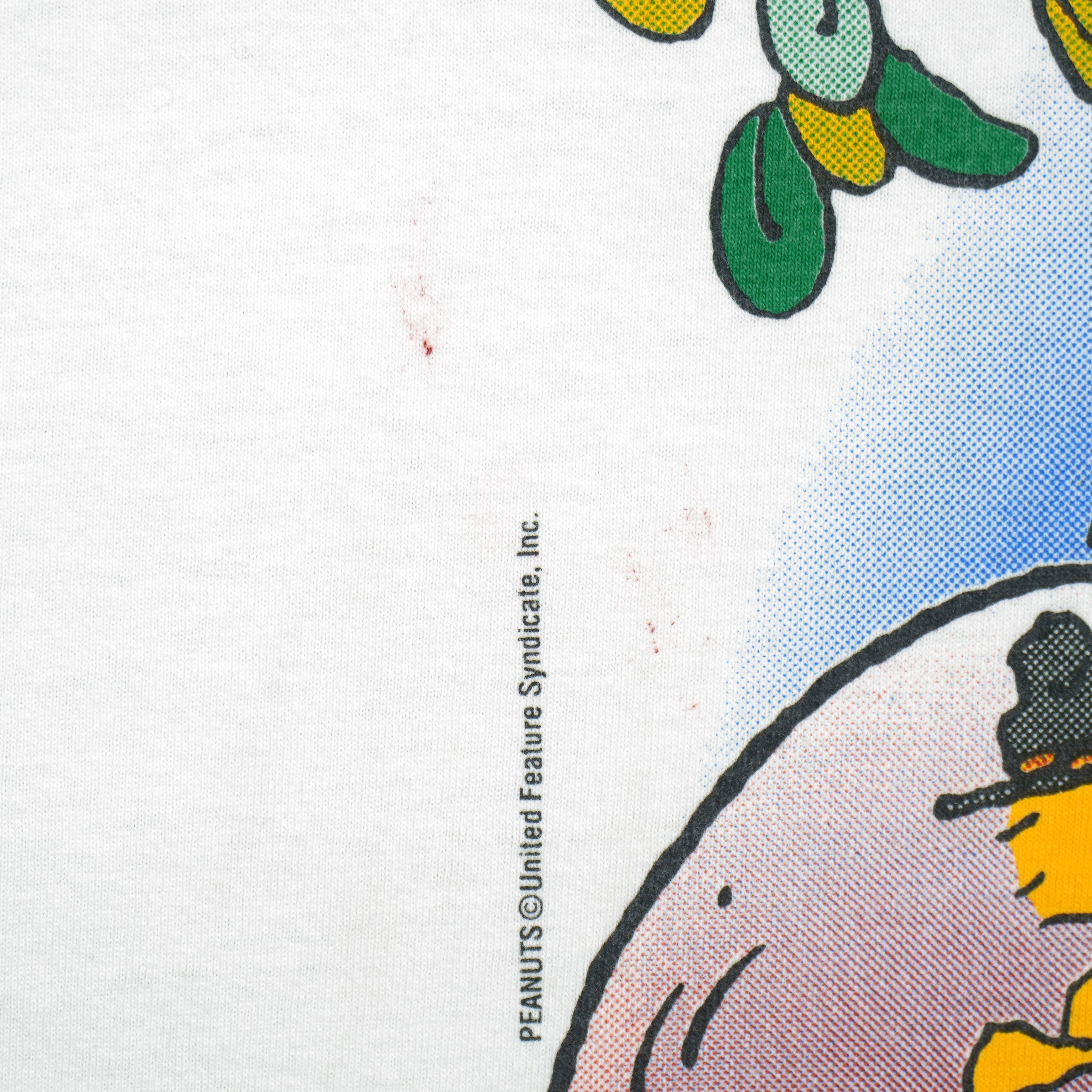 Vintage (Velva Sheen) - Snoopy Calvin Crest Camp T-Shirt 1990s XX-Large Vintage Retro