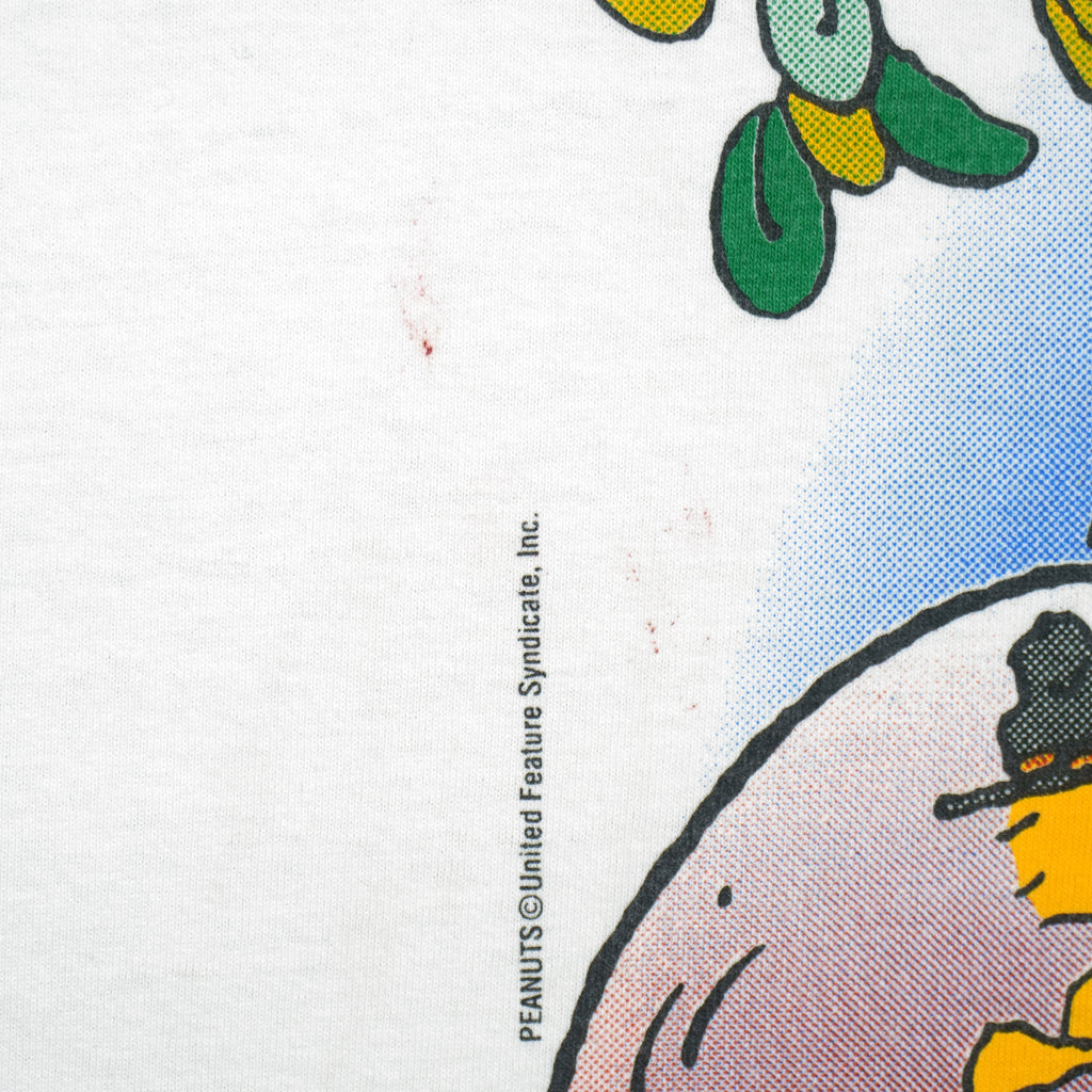 Vintage (Velva Sheen) - Snoopy Calvin Crest Camp T-Shirt 1990s XX-Large Vintage Retro