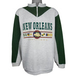 Vintage (Basix) - New Orleans French Quarter 1/4 Zip Sweatshirt 1990s X-Large Vintage Retro