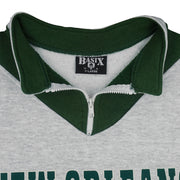 Vintage (Basix) - New Orleans French Quarter 1/4 Zip Sweatshirt 1990s X-Large Vintage Retro