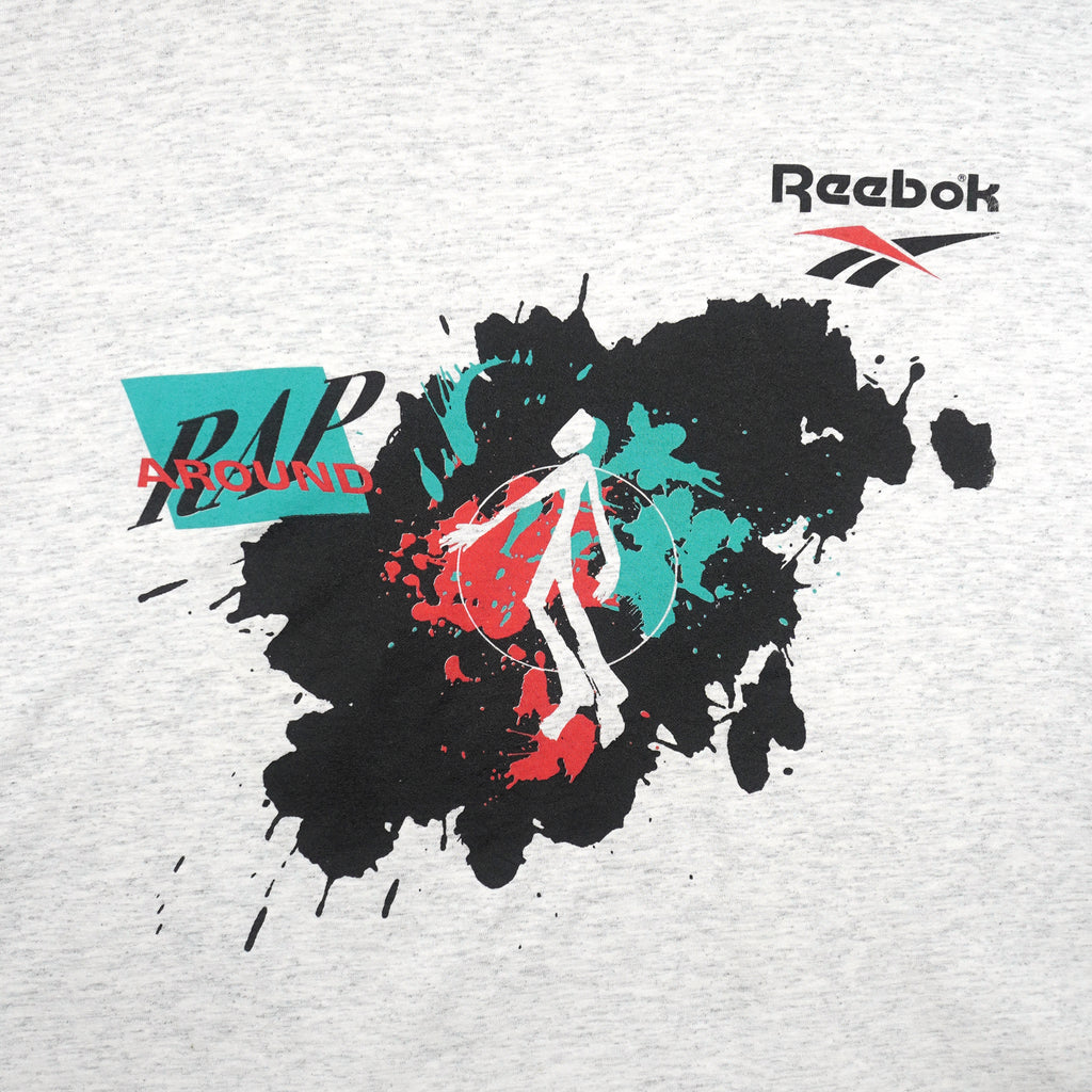 Reebok - Rap Around Single Stitch T-Shirt 1990s X-Large Vintage Retro