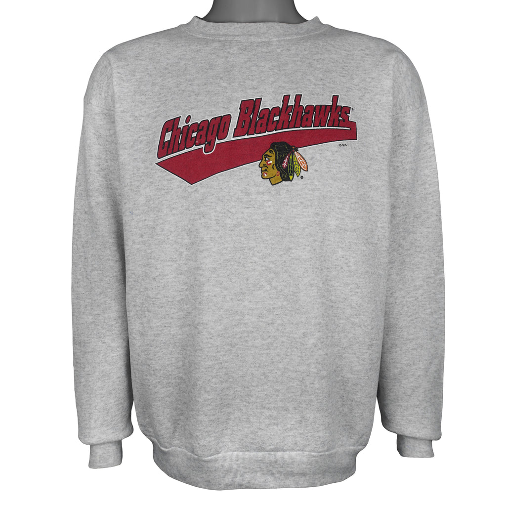 NHL (TNT) - Chicago Blackhawks Crew Neck Sweatshirt 1990s X-Large Vintage Retro Hockey