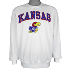 NCAA (Colosseum) - Kansas Jayhawks Crew Neck Sweatshirt 1990s Medium Vintage Retro