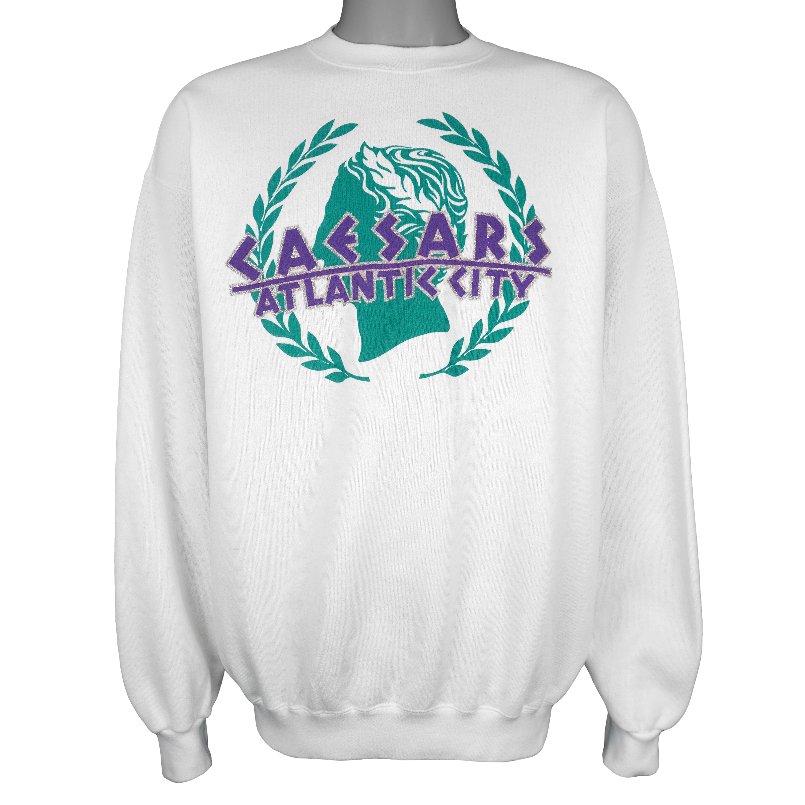 Vintage - Caesars Atlantic City Crew Neck Sweatshirt 1990s X-Large Vintage Retro