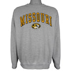 NCAA (OVB) - Missouri Tigers Embroidered Crew Neck Sweatshirt 1990s Large Vintage Retro