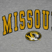 NCAA (OVB) - Missouri Tigers Embroidered Crew Neck Sweatshirt 1990s Large Vintage Retro