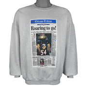 NFL (Jerzees) - Chicago Bears Roaring to go! Front Page Crew Neck Sweatshirt 2007 X-Large Vintage Retro Football