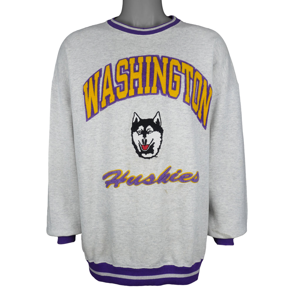NCAA (Team Edition) - Washington Huskies Crew Neck Sweatshirt 1990s X-Large Vintage Retro