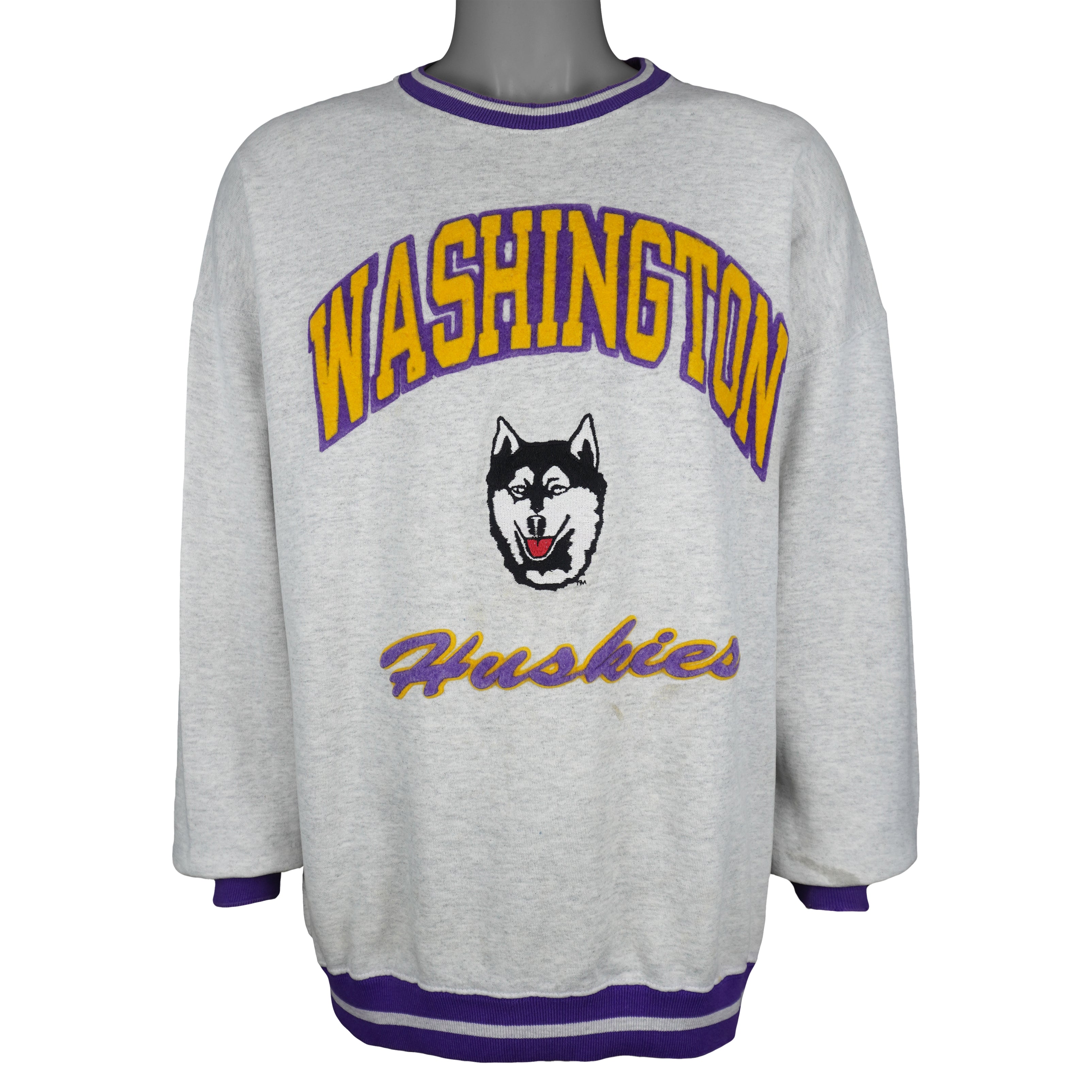 NCAA (Team Edition) - Washington Huskies Crew Neck Sweatshirt 1990s X-Large Vintage Retro