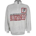 NCAA (Wolf) - The Ohio State Buckeyes 1/4 Zip Sweatshirt 1990s Large Vintage Retro