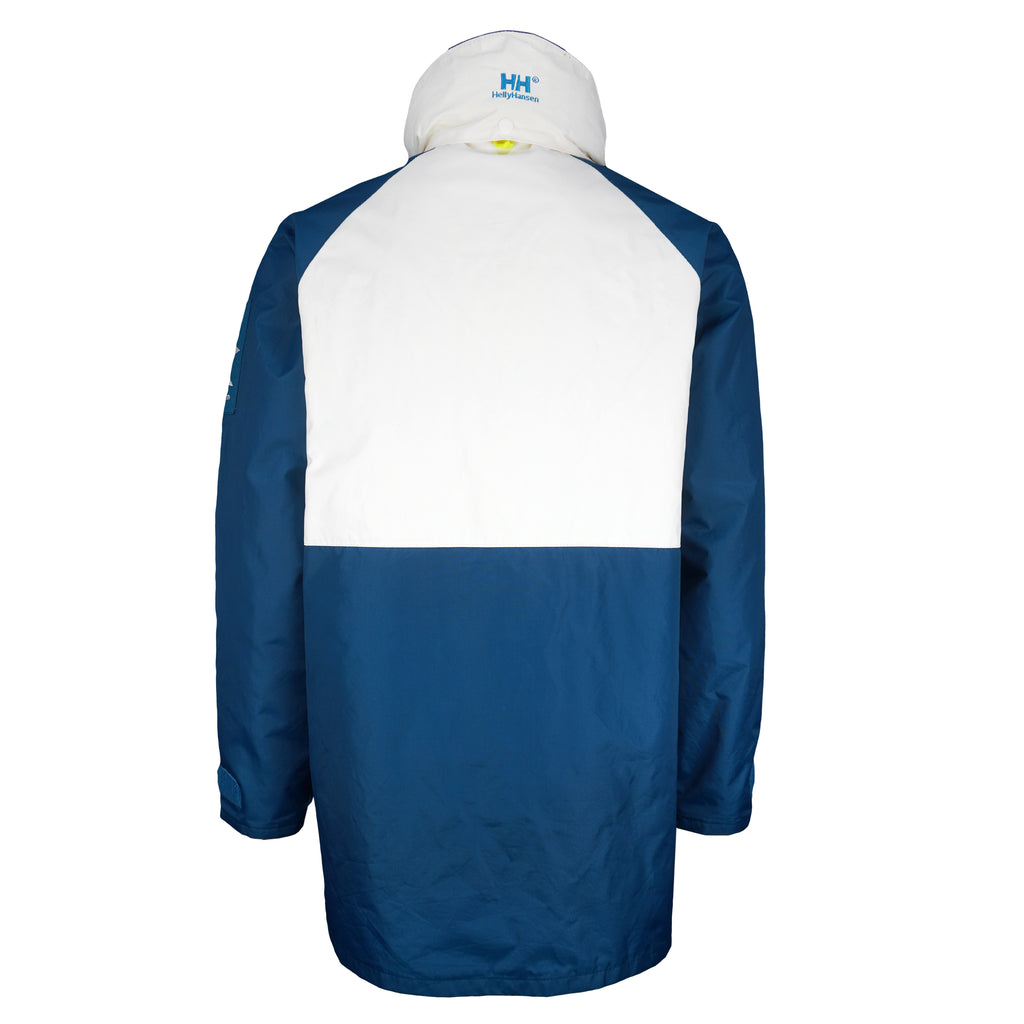 Helly Hansen - Blue & White Big Logo Jacket 1990s X-Large Vintage Retro