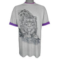 Vintage (Harlequin) - Snow Leopard Roll Ups Sleeves T-Shirt 1992 Large Vintage Retro
