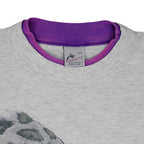 Vintage (Harlequin) - Snow Leopard Roll Ups Sleeves T-Shirt 1992 Large Vintage Retro