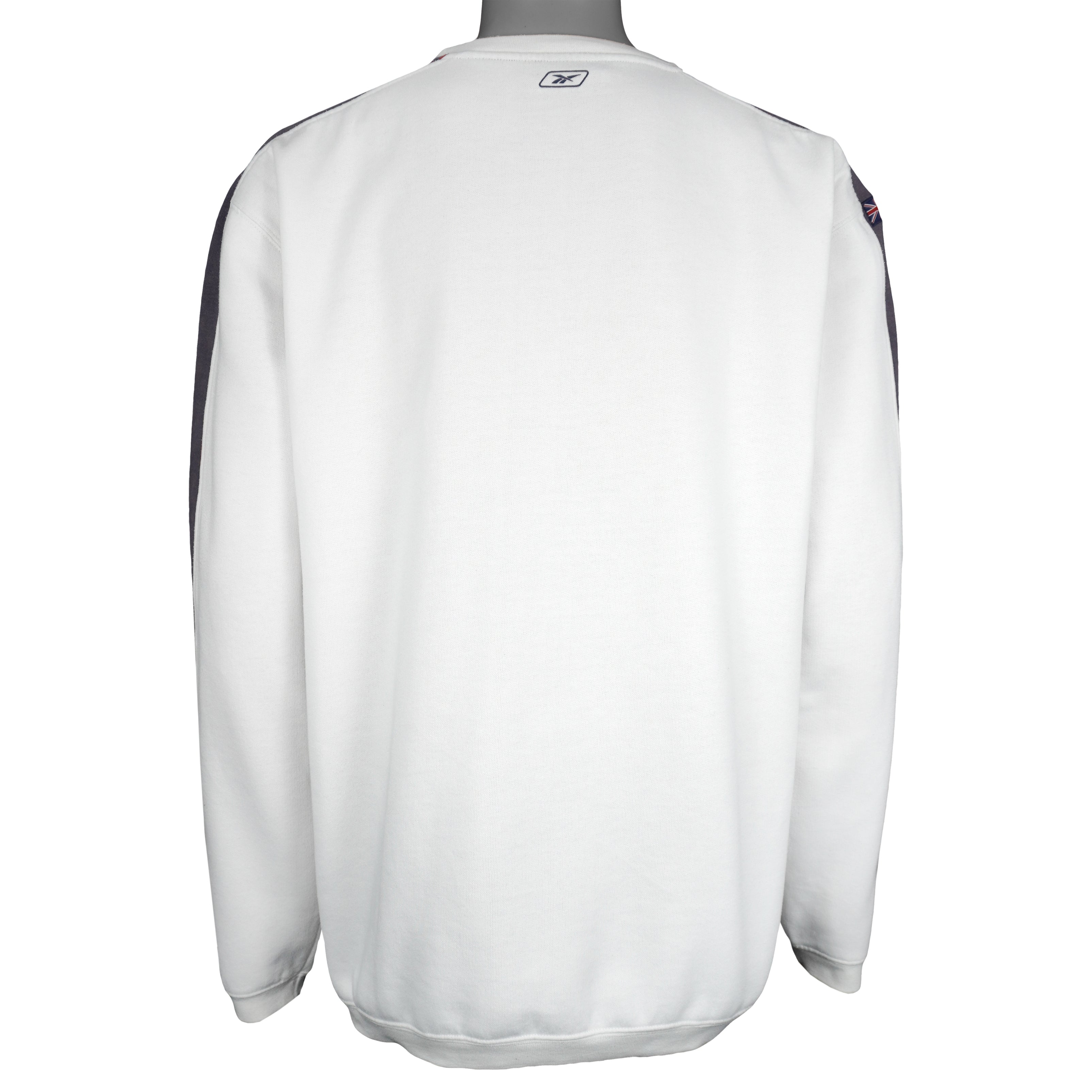 Reebok - White Spell-Out Crew Neck Sweatshirt 1990s XX-Large Vintage Retro