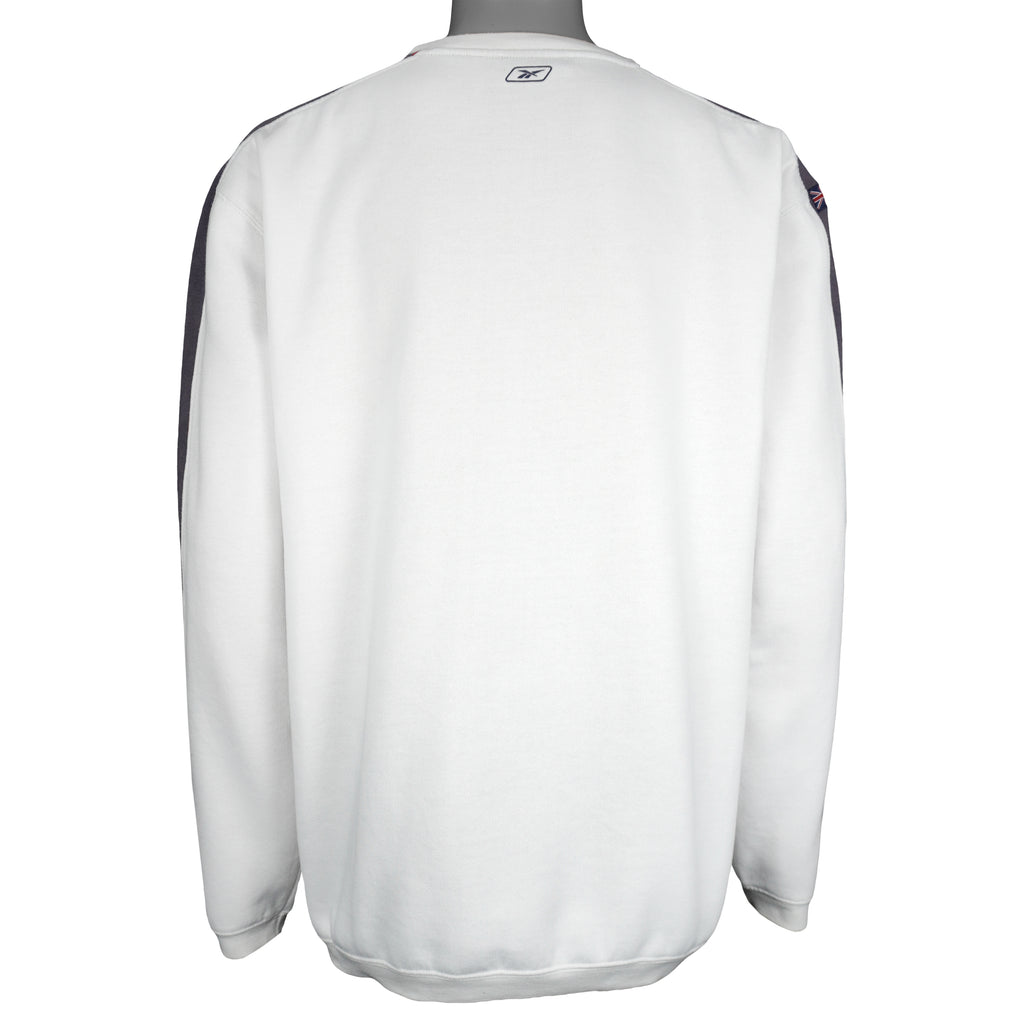 Reebok - White Spell-Out Crew Neck Sweatshirt 1990s XX-Large Vintage Retro